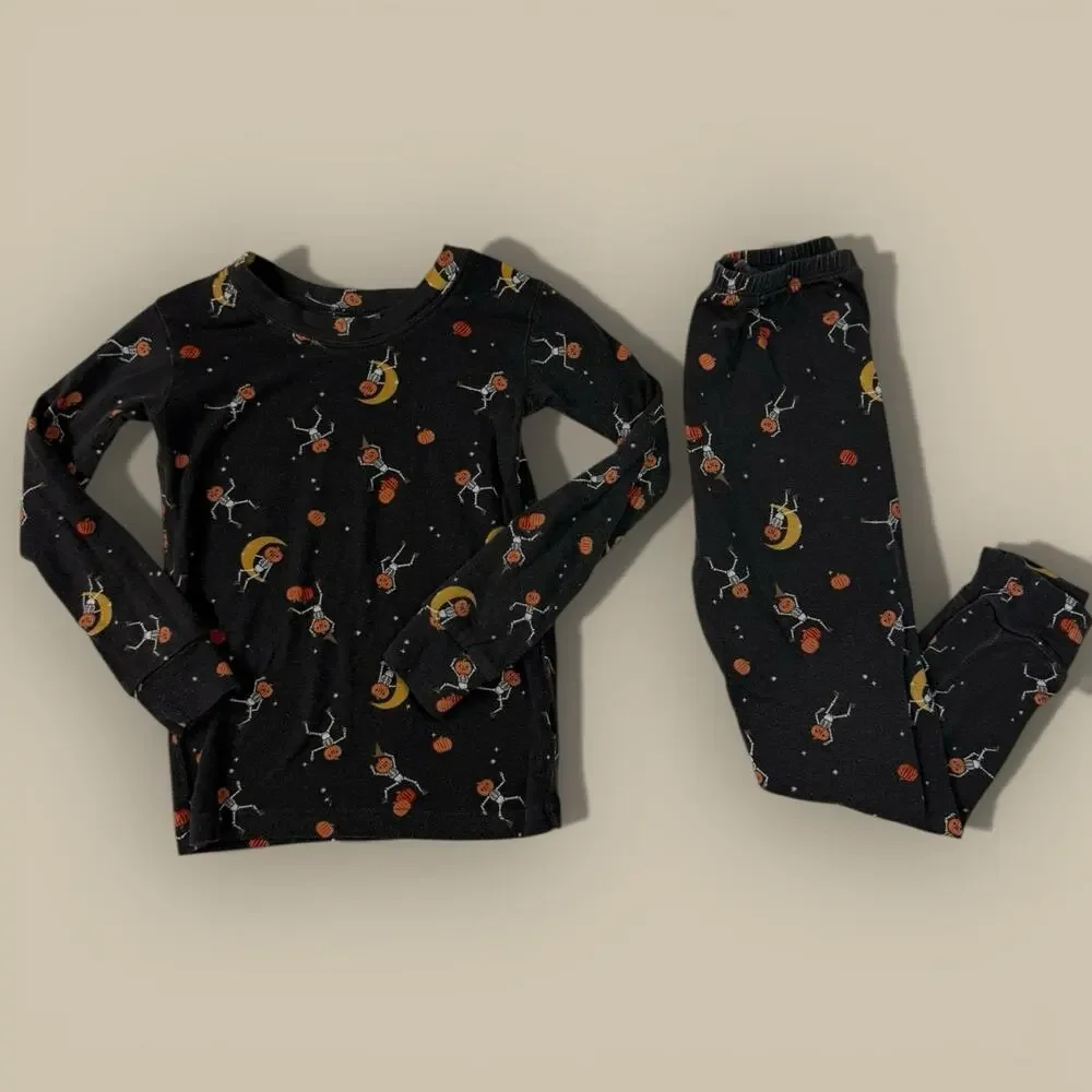 Gerber Modern Moments Pajama Set Size 4T Halloween Skeleton Pumpkin Light Weight